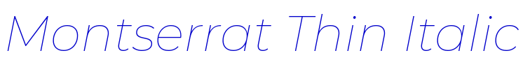 Montserrat Thin Italic 字体